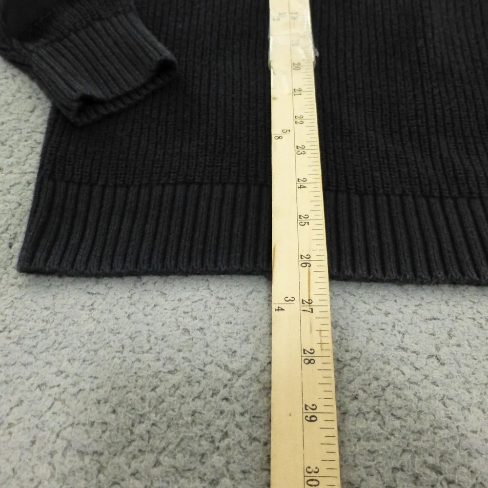 Goodthreads Sweater Mens Medium Black Military Elbow Patches Utility Cotton